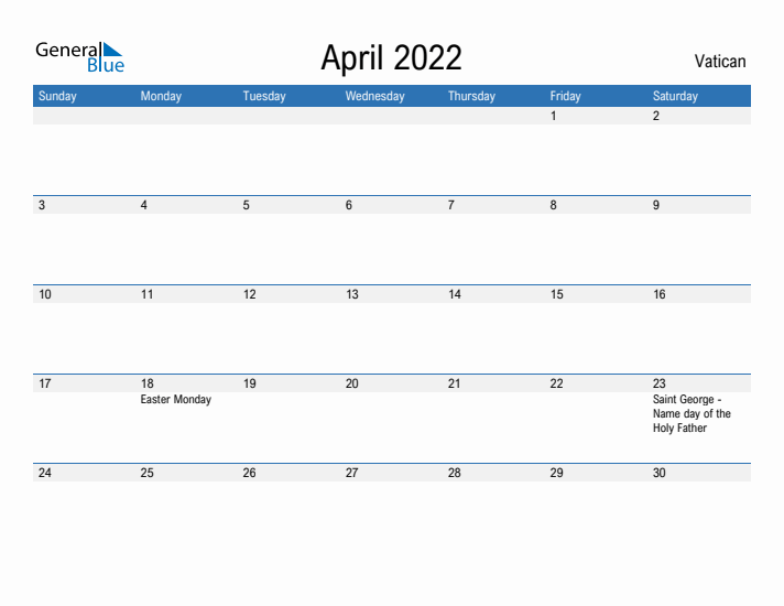 Fillable April 2022 Calendar