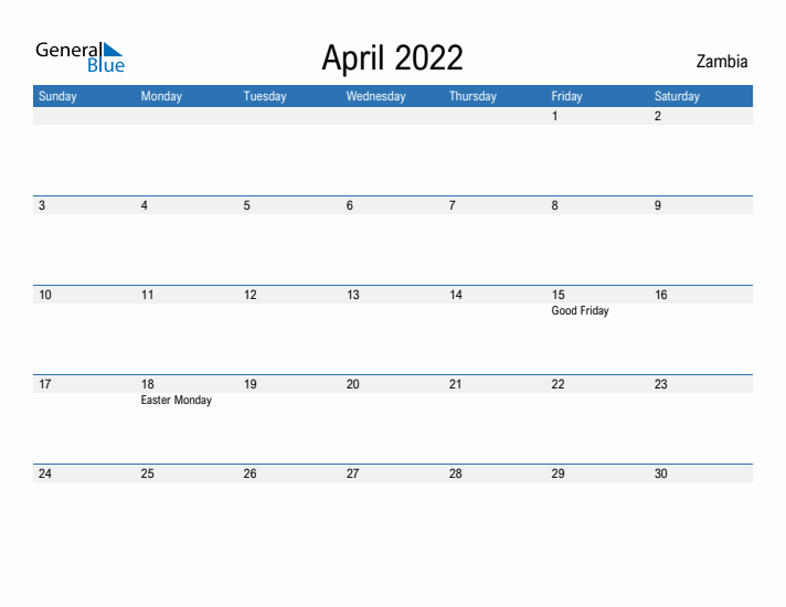 Fillable April 2022 Calendar