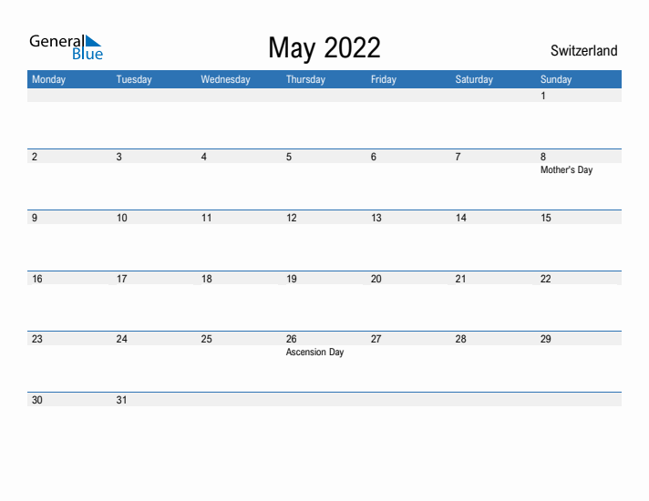 Fillable May 2022 Calendar