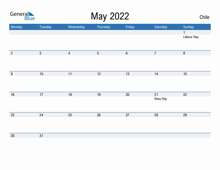 Fillable May 2022 Calendar