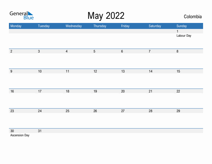 Fillable May 2022 Calendar