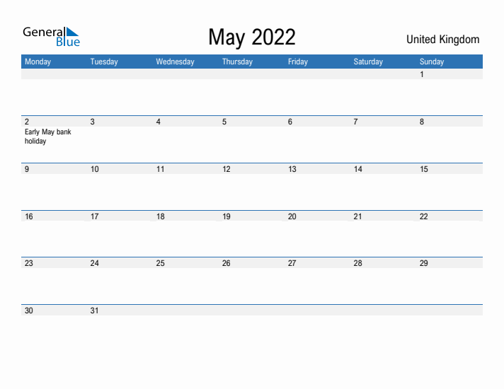 Fillable May 2022 Calendar