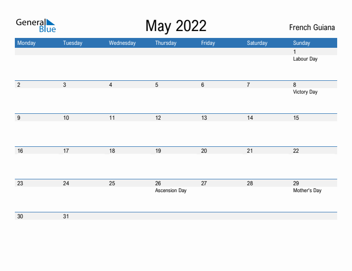 Fillable May 2022 Calendar