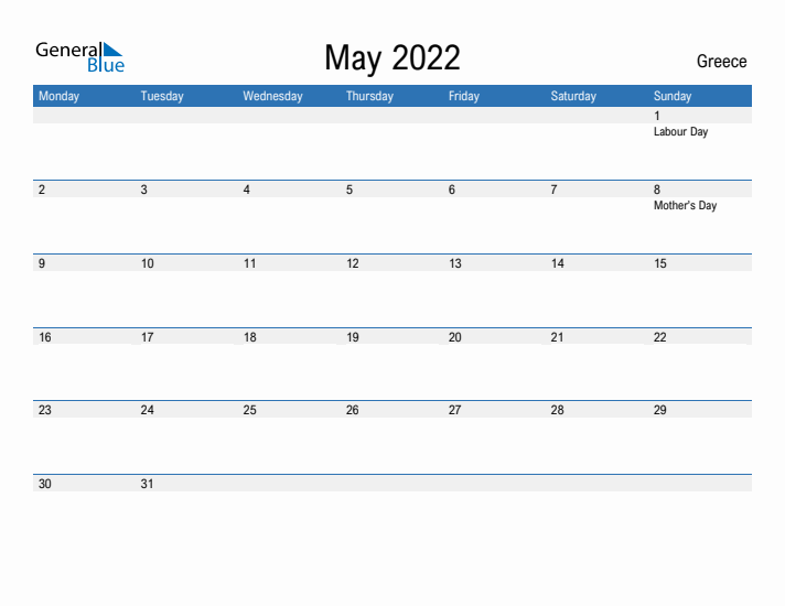 Fillable May 2022 Calendar