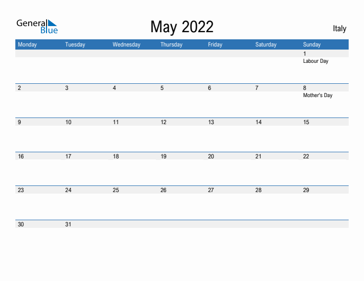 Fillable May 2022 Calendar