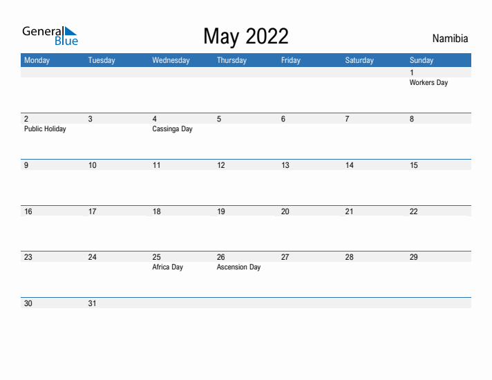 Fillable May 2022 Calendar