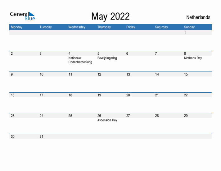 Fillable May 2022 Calendar