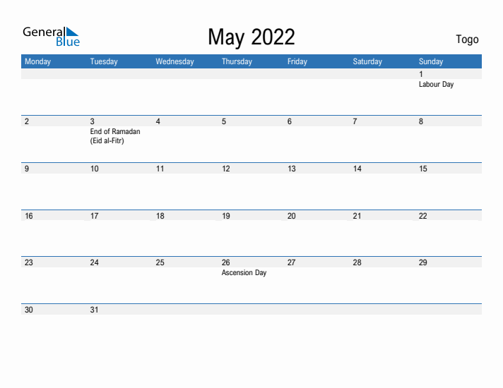 Fillable May 2022 Calendar