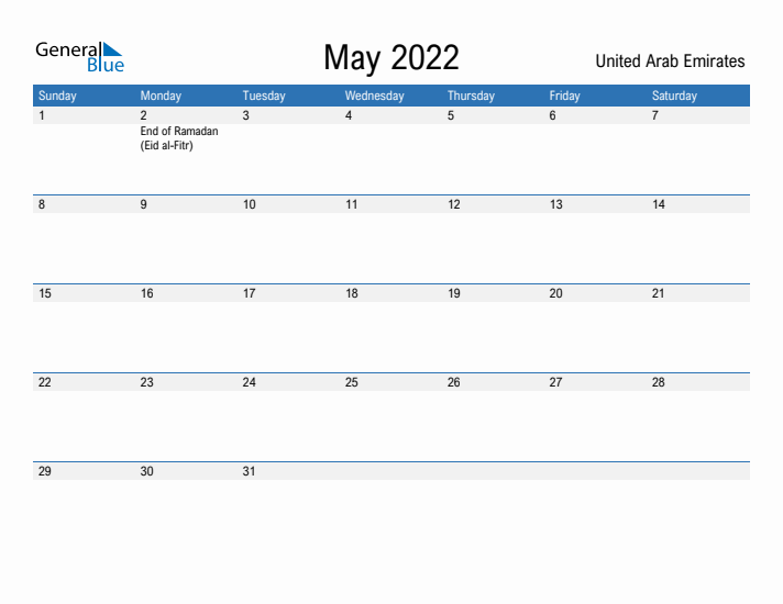 Fillable May 2022 Calendar