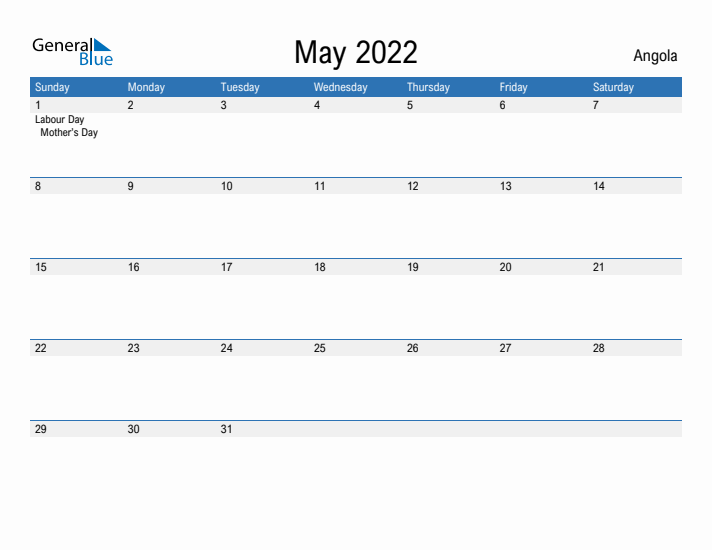 Fillable May 2022 Calendar