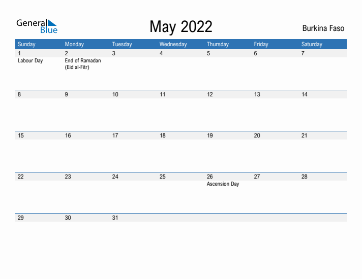 Fillable May 2022 Calendar