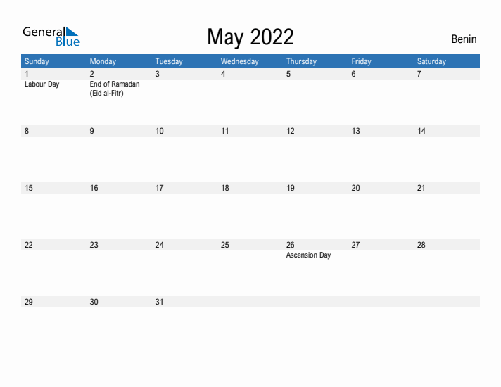 Fillable May 2022 Calendar