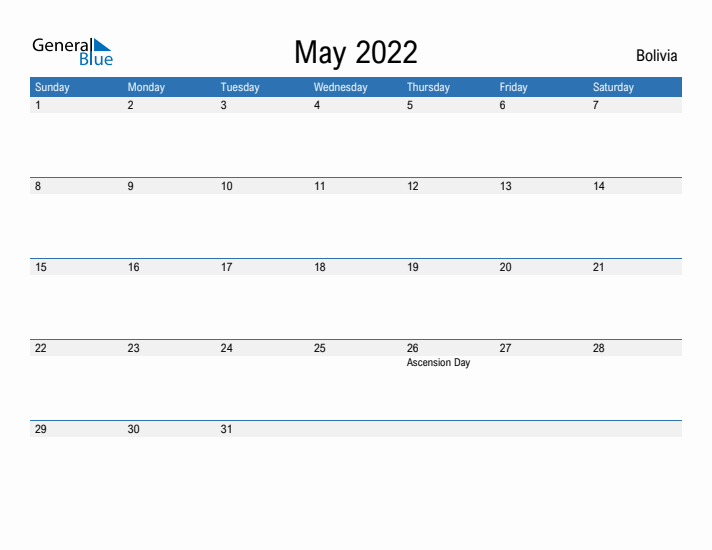 Fillable May 2022 Calendar