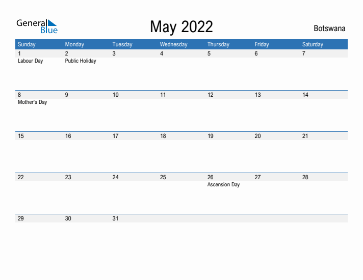 Fillable May 2022 Calendar