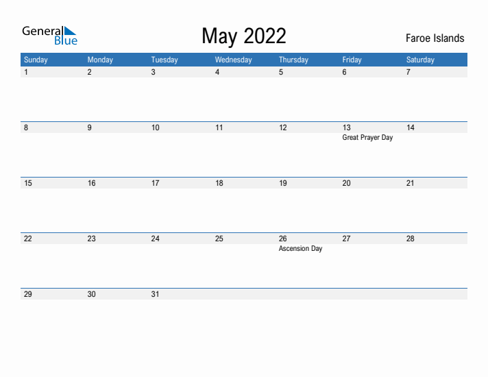 Fillable May 2022 Calendar