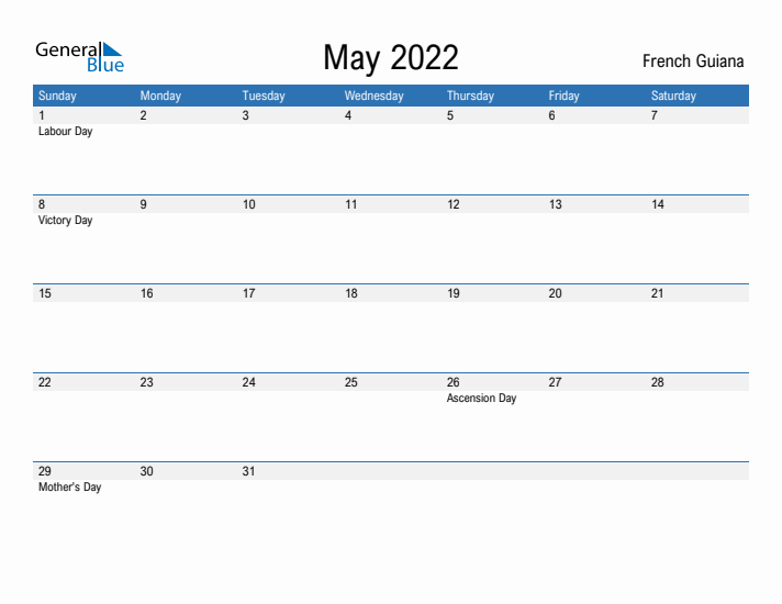 Fillable May 2022 Calendar