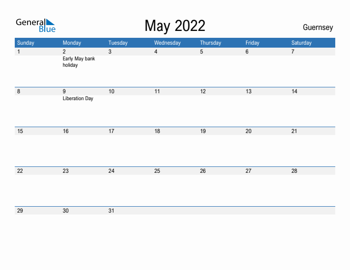 Fillable May 2022 Calendar