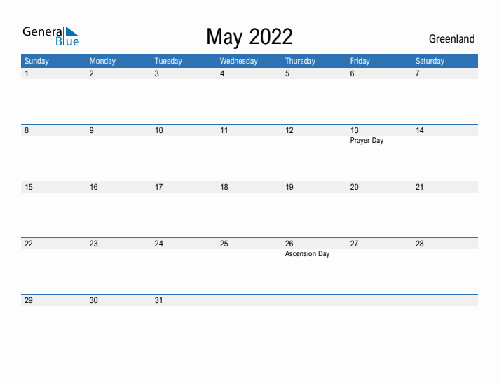 Fillable May 2022 Calendar