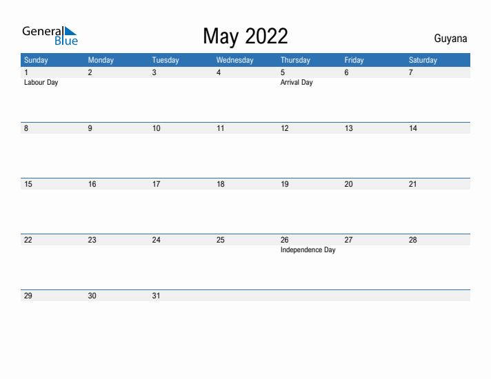 Fillable May 2022 Calendar