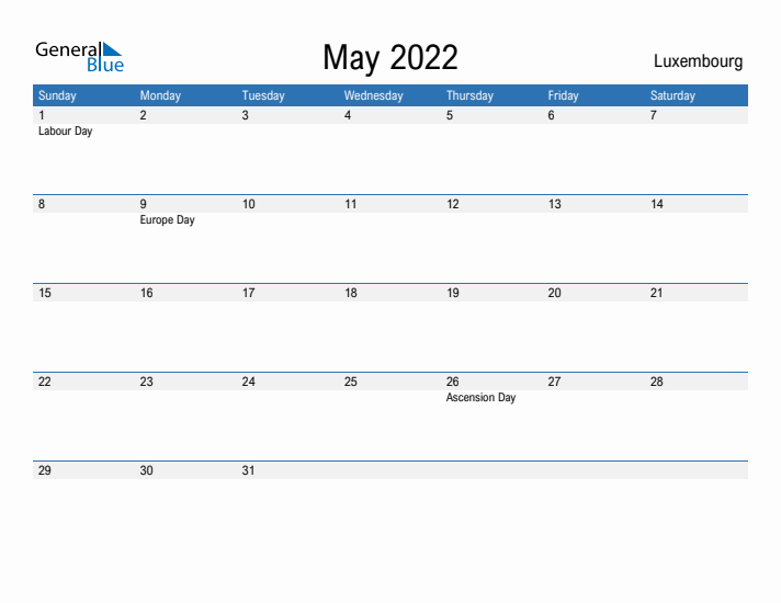 Fillable May 2022 Calendar