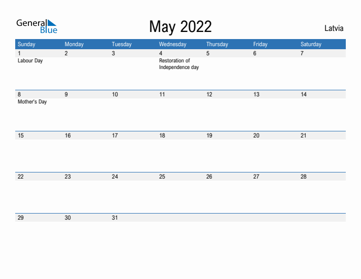 Fillable May 2022 Calendar