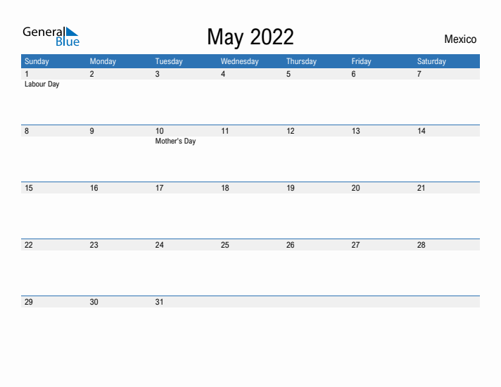 Fillable May 2022 Calendar