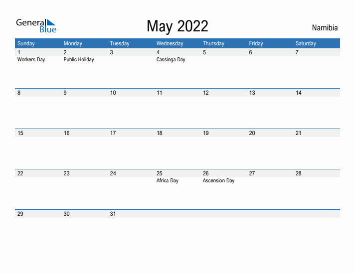 Fillable May 2022 Calendar