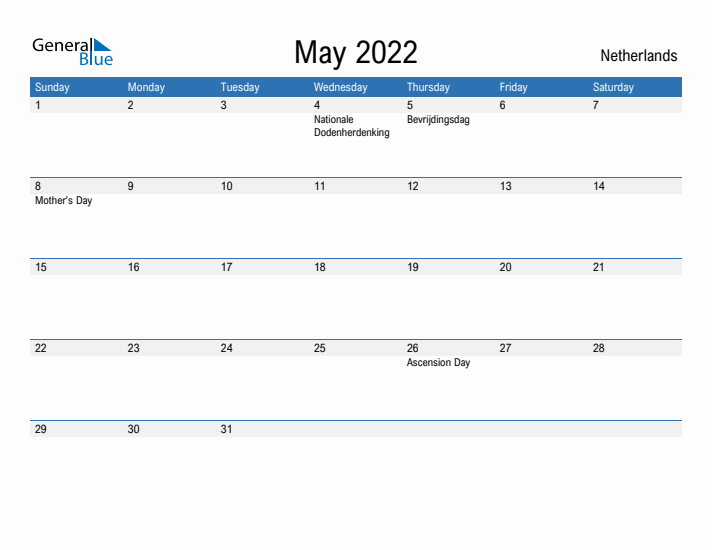 Fillable May 2022 Calendar