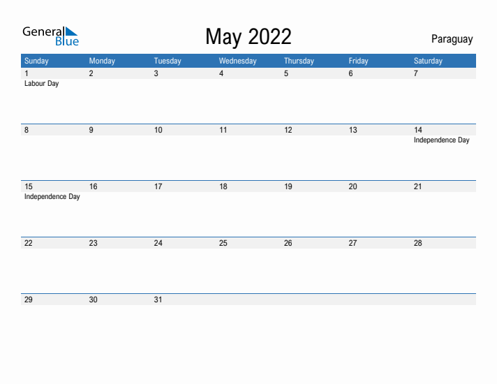 Fillable May 2022 Calendar