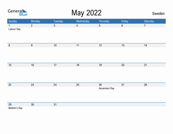 Fillable May 2022 Calendar