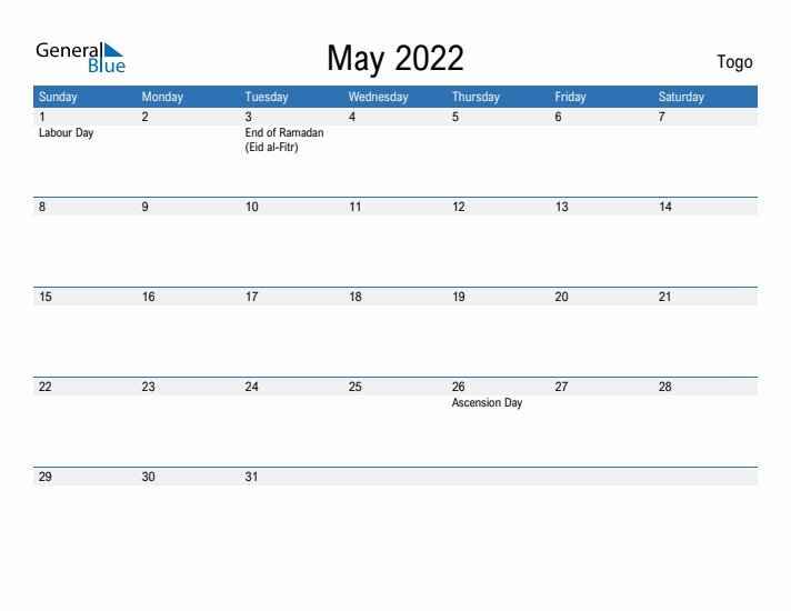 Fillable May 2022 Calendar