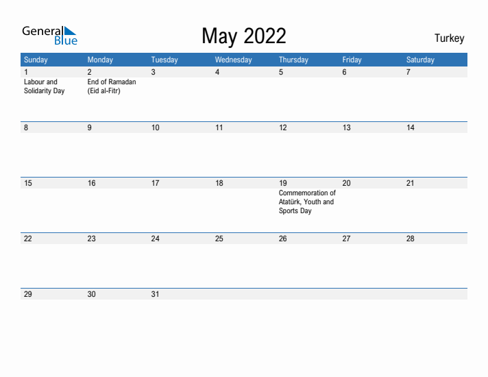 Fillable May 2022 Calendar