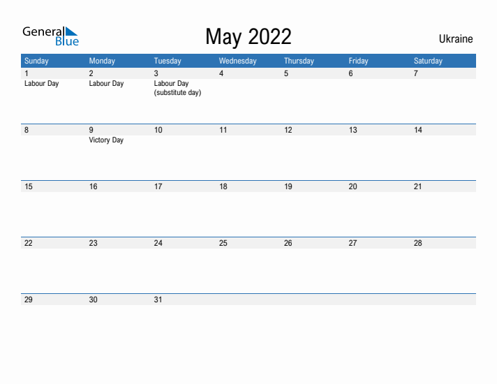 Fillable May 2022 Calendar