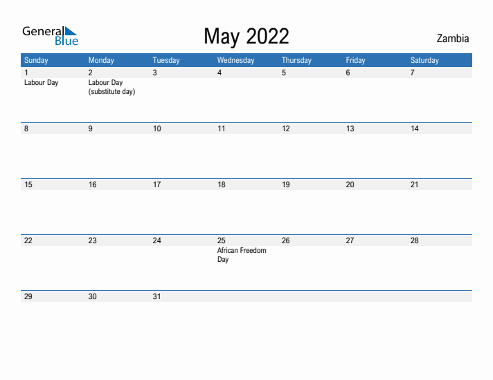 Fillable May 2022 Calendar