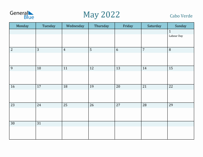 May 2022 Calendar with Holidays