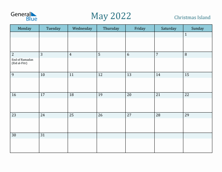 May 2022 Calendar with Holidays