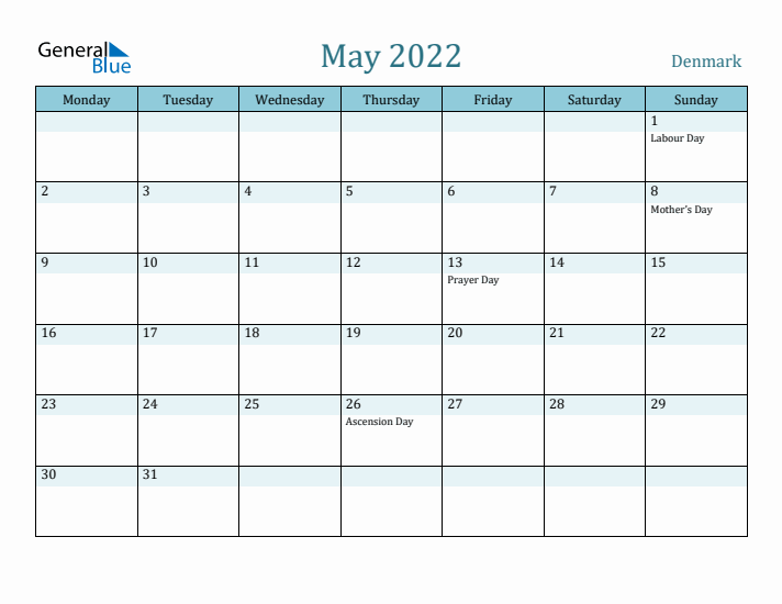 May 2022 Calendar with Holidays