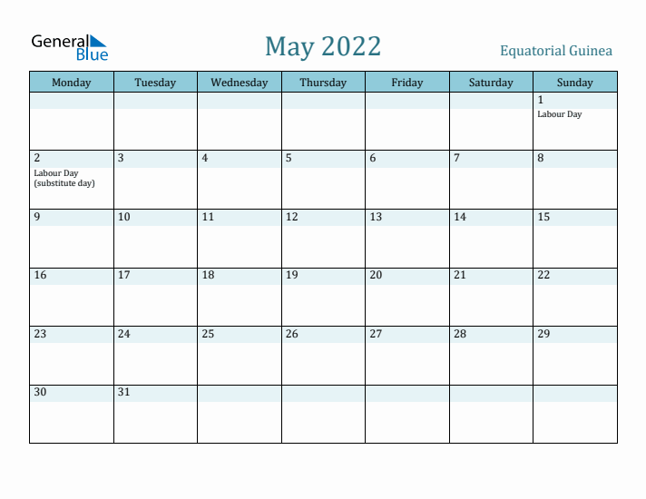 May 2022 Calendar with Holidays