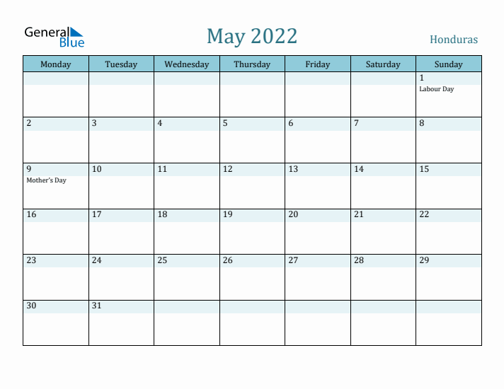 May 2022 Calendar with Holidays