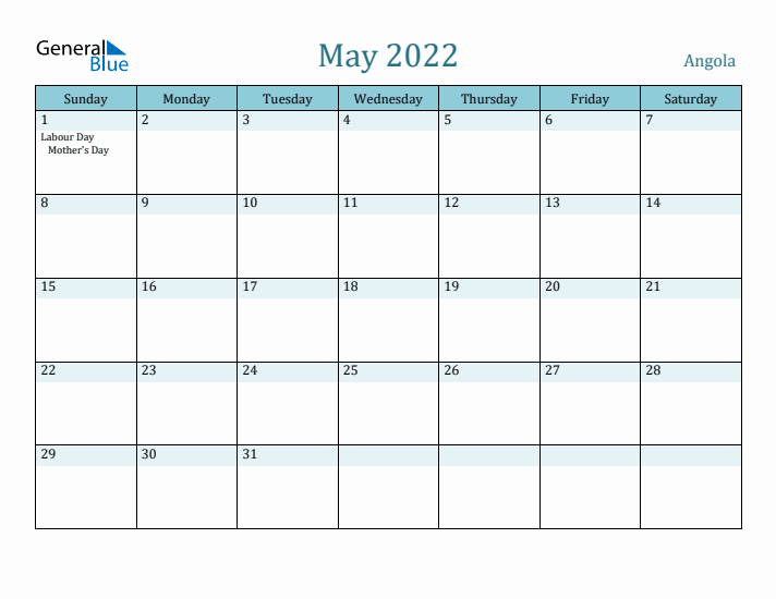 May 2022 Calendar with Holidays