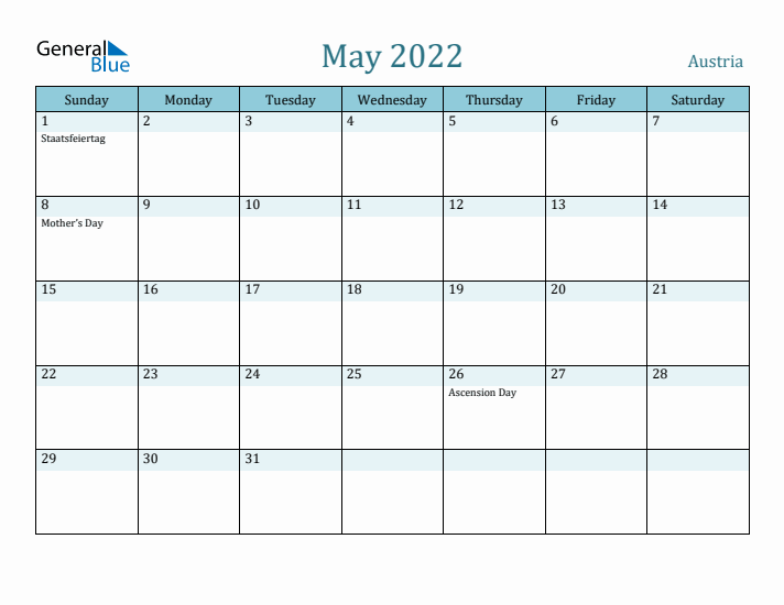 May 2022 Calendar with Holidays