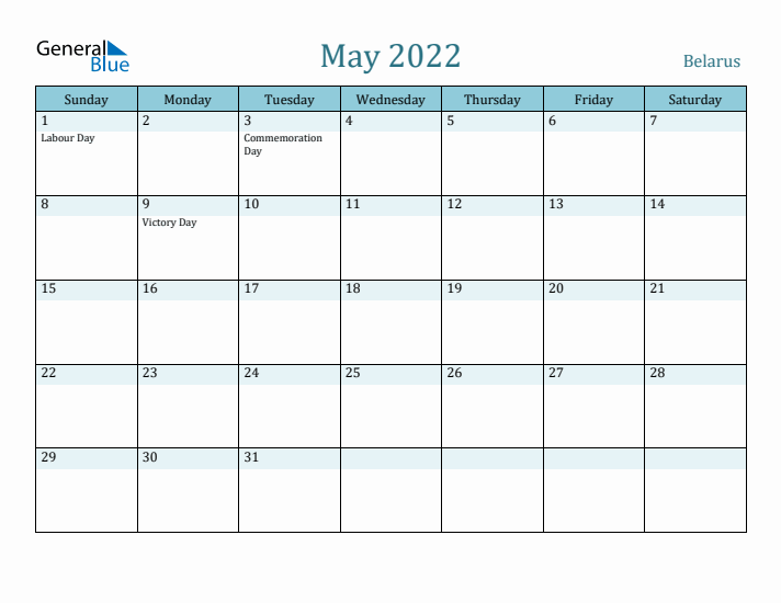 May 2022 Calendar with Holidays