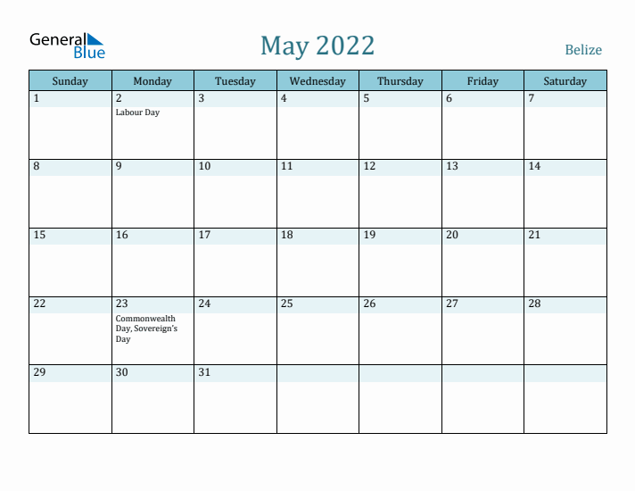 May 2022 Calendar with Holidays