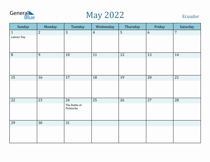 May 2022 Calendar with Holidays