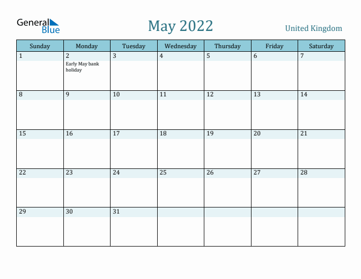 May 2022 Calendar with Holidays