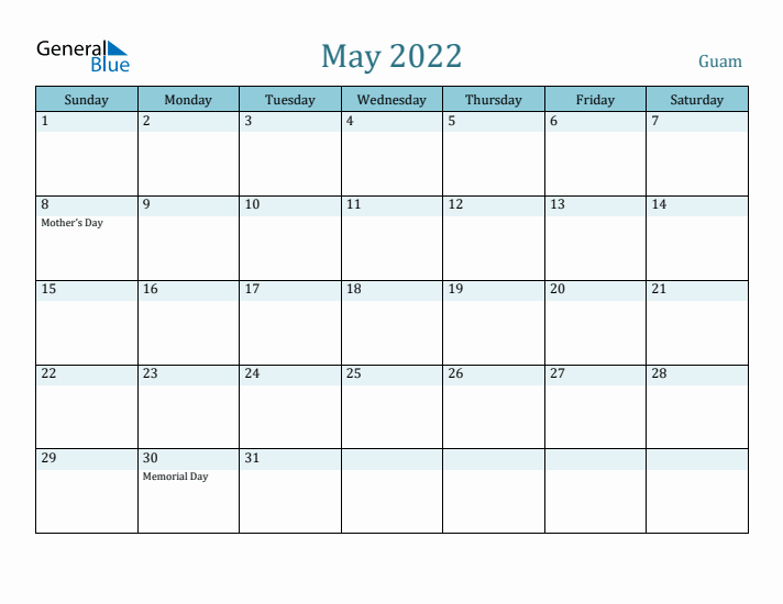 May 2022 Calendar with Holidays