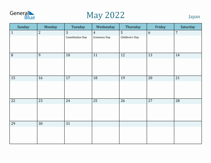 May 2022 Calendar with Holidays