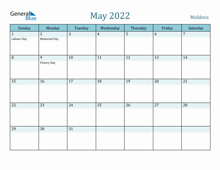 May 2022 Calendar with Holidays