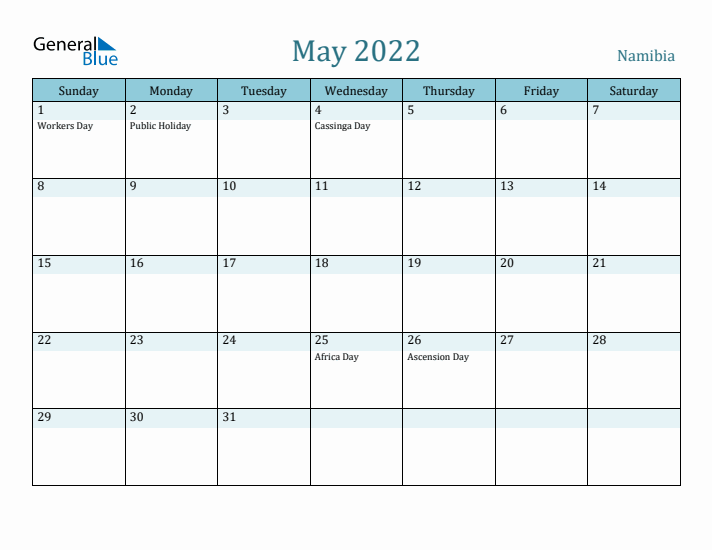 May 2022 Calendar with Holidays