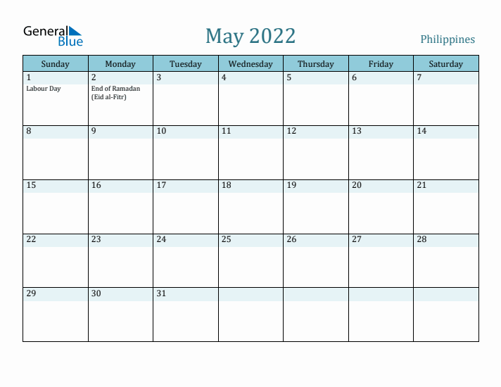 May 2022 Calendar with Holidays